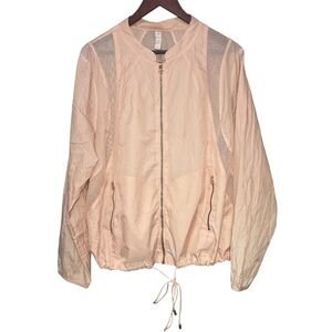 Livi Active Full Zip Mesh Lightweight Jacket Womens 20 Light Pink Lane Bryant